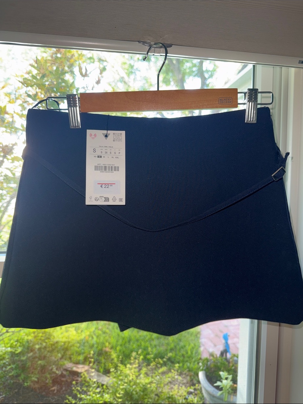 NWT Small Zara Navy Mini Skort with belt
